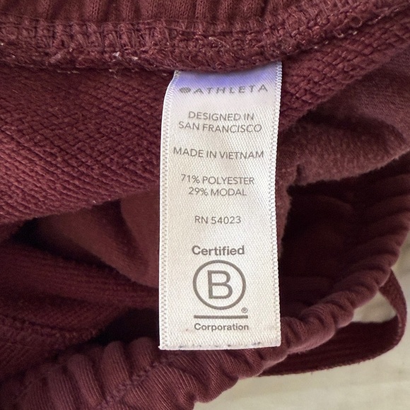 Athleta Burgundy Joggers with Zippered Pocket - Picture 7 of 9
